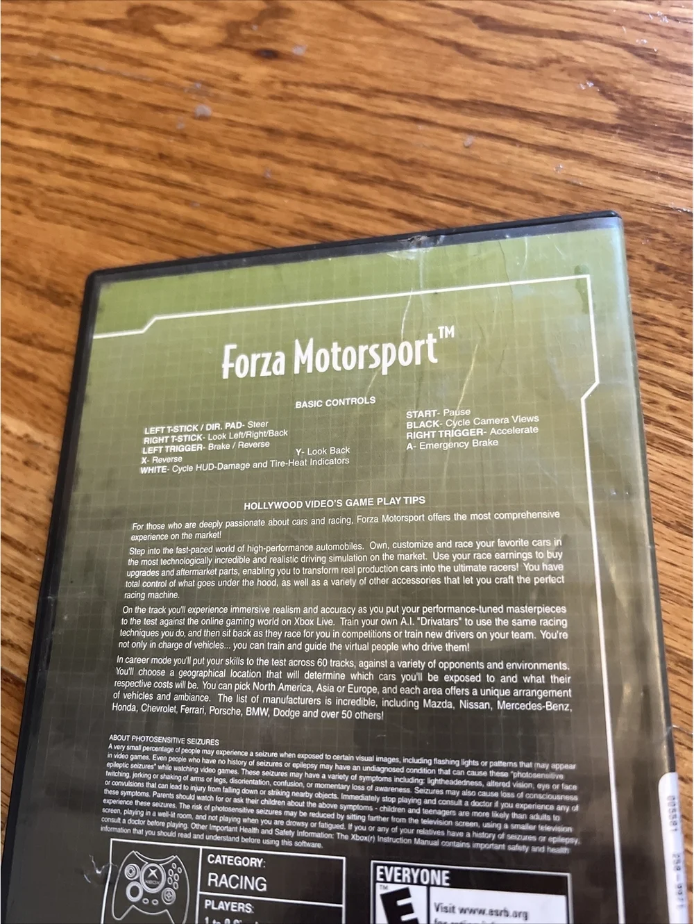 Xbox : Forza Motorsport VideoGames
